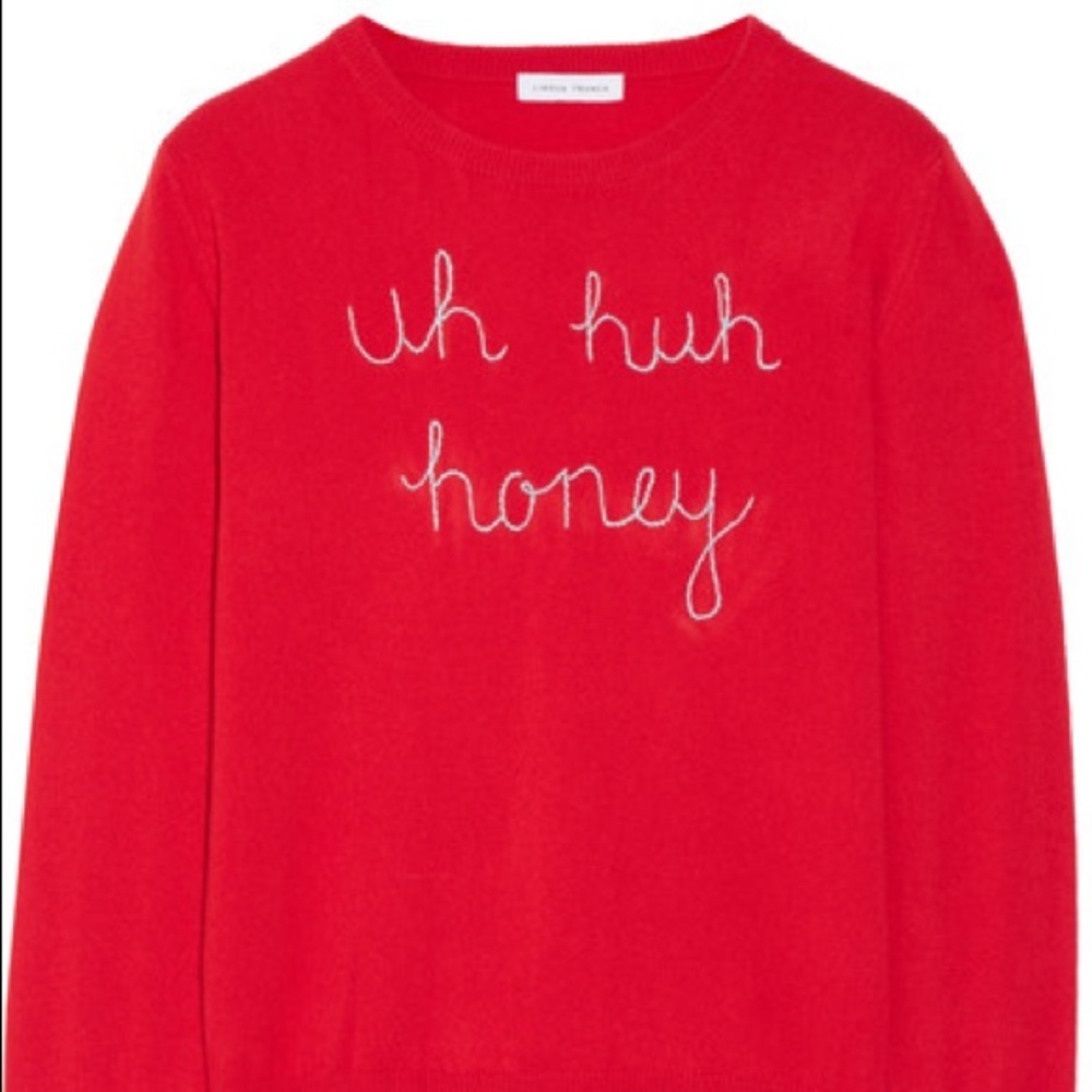 Lingua Franca Embroidered Cashmere Sweater